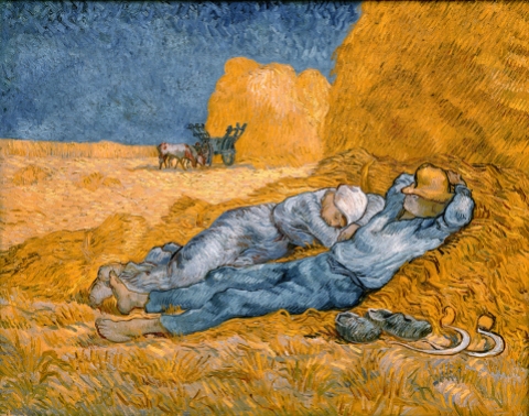 Noon - Rest from Work (after Millet) / Vincent van Gogh / 1890